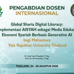 Ketua Bidang PSBI MUI Kota Depok Jalani Tugas Pengabdian Dosen Internasional di Yala Rajabhat University Thailand